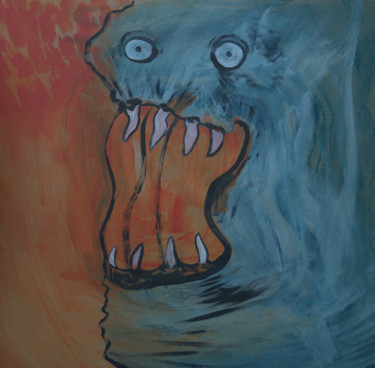 Painting titled "Monster #" by Guillaume Canva (.cG.), Original Artwork, Acrylic