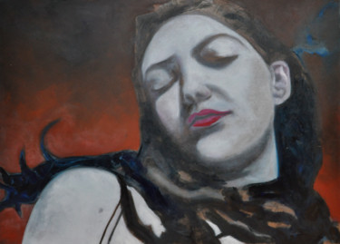 Картина под названием "Justine" - Guillaume Canva (.cG.), Подлинное произведение искусства, Масло