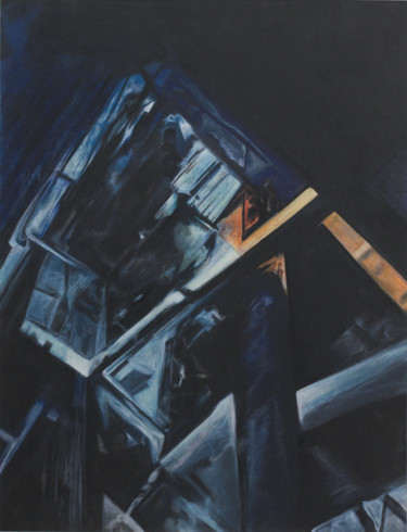 Pintura intitulada "Sombre perspective…" por Guillaume Canva (.cG.), Obras de arte originais, Acrílico