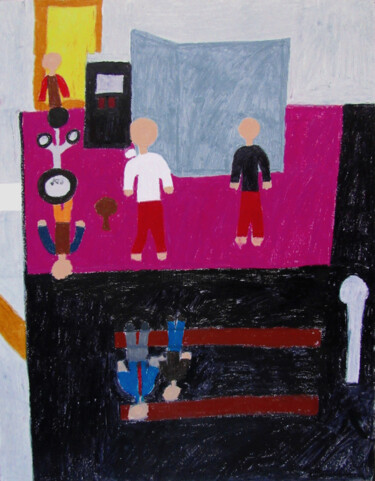 图画 标题为“Festival Jura” 由Guillaume Chocu (YAUME-C), 原创艺术品, 粉彩 安装在木板上