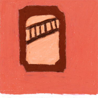 Dessin intitulée "Miroir" par Guillaume Chocu (YAUME-C), Œuvre d'art originale, Pastel Monté sur Panneau de bois