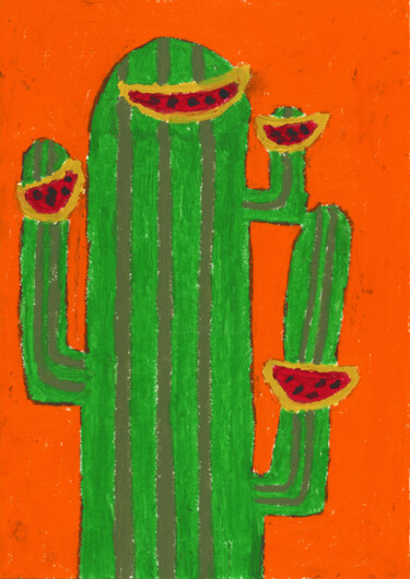 Desenho intitulada "Mexique" por Guillaume Chocu (YAUME-C), Obras de arte originais, Pastel Montado em Painel de madeira
