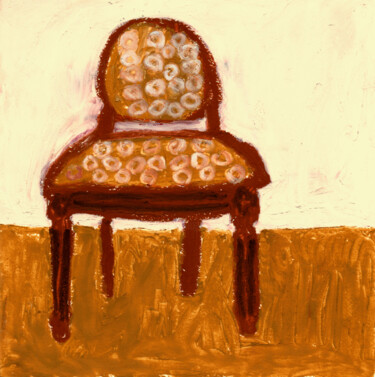 Dibujo titulada "Chaise" por Guillaume Chocu (YAUME-C), Obra de arte original, Pastel Montado en Panel de madera