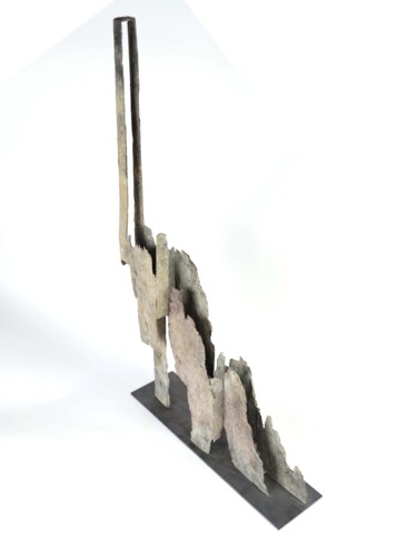 Sculpture titled "Escalier Gris" by Guillaume Couffignal, Original Artwork, Bronze
