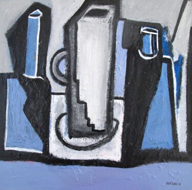 Картина под названием "série "vase" # 5" - Guillaume Defins, Подлинное произведение искусства, Акрил Установлен на Деревянна…