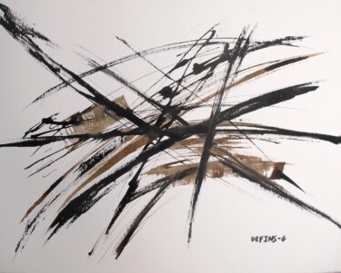 Peinture intitulée "Gestuelle # 5" par Guillaume Defins, Œuvre d'art originale, Acrylique Monté sur Châssis en bois