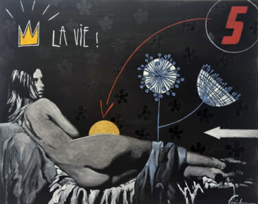 Картина под названием "La Vie !" - Guillaume Fréchon, Подлинное произведение искусства, Масло Установлен на Деревянная рама…