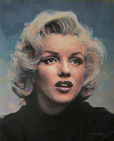 Painting titled "Marylin Monroe" by Guillaume Henrich, Original Artwork, Oil