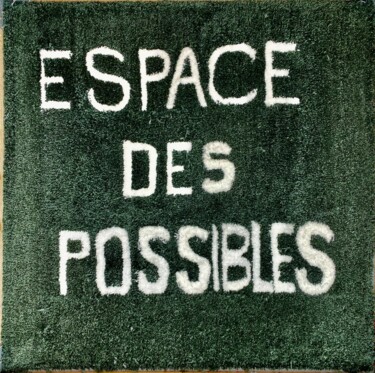 「ESPACE DES POSSIBLB…」というタイトルのテキスタイルアート Guillaume Lebourgによって, オリジナルのアートワーク, タペストリー