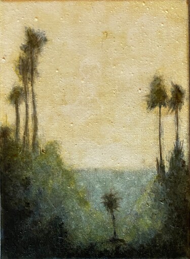 绘画 标题为“Vue de paysage” 由Guillaume Lebourg, 原创艺术品, 油