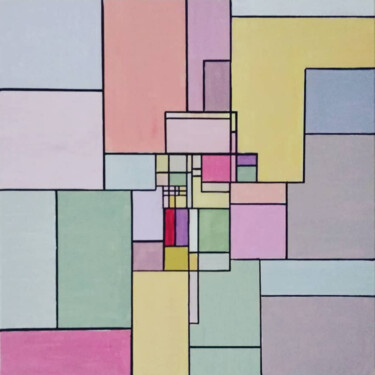 Картина под названием "Composition 2" - Guillaume Morillon, Подлинное произведение искусства, Акрил