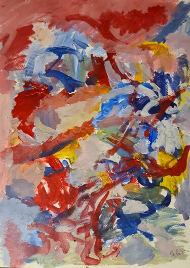 Painting titled "Abstraction" by Guillaume Pelican, Original Artwork, Acrylic