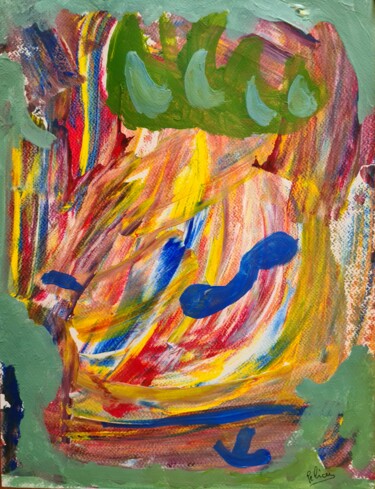 Peinture intitulée "Les vagues vertes" par Guillaume Pelican, Œuvre d'art originale, Acrylique