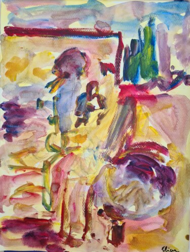 Peinture intitulée "Le tonneau de dioge…" par Guillaume Pelican, Œuvre d'art originale, Acrylique