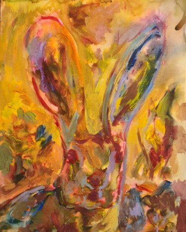 Pintura titulada "Lapin" por Guillaume Pelican, Obra de arte original, Acrílico