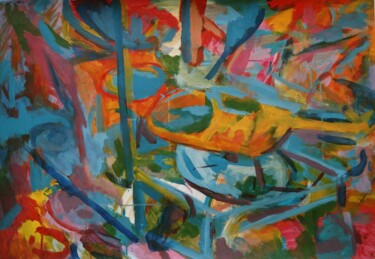 Painting titled "helico-couleur.jpg" by Guillaume Pelican, Original Artwork