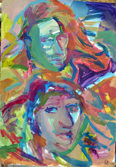 Painting titled "portrait" by Guillaume Pelican, Original Artwork