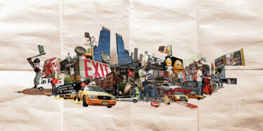 Digital Arts titled "A piece of NY" by Guillaume Saix, Original Artwork, Photo Montage