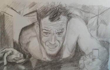 Dessin intitulée "McClane" par Guillaume Toussaint, Œuvre d'art originale, Crayon