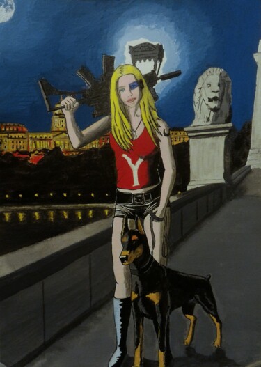 Peinture intitulée "Buda girl" par Guillaume Toussaint, Œuvre d'art originale, Acrylique