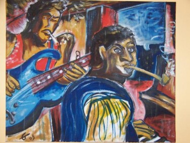 Painting titled "Blues" by Guillaume Van Ruymbeke, Original Artwork