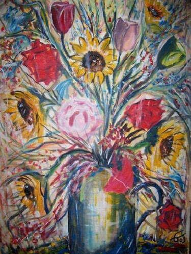 Peinture intitulée "Bouquet" par Guillaume Van Ruymbeke, Œuvre d'art originale