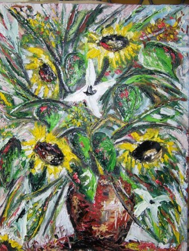 Peinture intitulée "Bouquet sauvage" par Guillaume Van Ruymbeke, Œuvre d'art originale