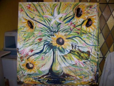 Painting titled "Bouquet des roches" by Guillaume Van Ruymbeke, Original Artwork