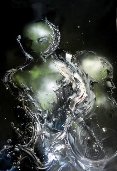 Картина под названием "Alien" - Guillaume Vincent, Подлинное произведение искусства, Рисунок распылителем краски