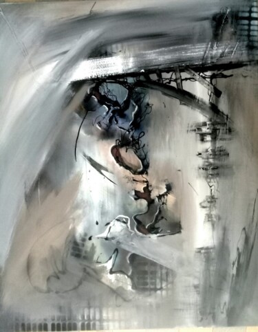 Картина под названием "Écriture" - Guillaume Vincent, Подлинное произведение искусства, Акрил Установлен на Деревянная рама…