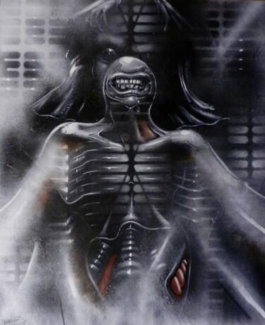 Pintura titulada "Ventriloque" por Guillaume Vincent, Obra de arte original, Pintura al aerosol Montado en Bastidor de camil…