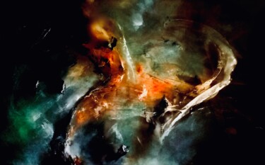 Arts numériques intitulée "nébuleuse 9" par Guillaume Vincent, Œuvre d'art originale, Travail numérique 2D
