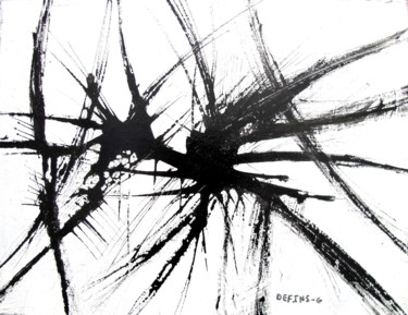 Gestuelle # 4 Peinture intitulée "Gestuelle # 4" par Guillaume Defins, Œuvre d'art originale, Acrylique Monté sur Châssis