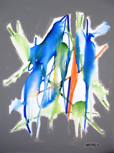 série " Gestuelle " # 7 Peinture intitulée "série " Gestuelle "…" par Guillaume Defins, Œuvre d'art originale, Acrylique Monté sur Châssis