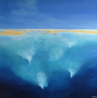 Peinture intitulée "Bleu Océan" par Michele Guilloteau, Œuvre d'art originale, Acrylique