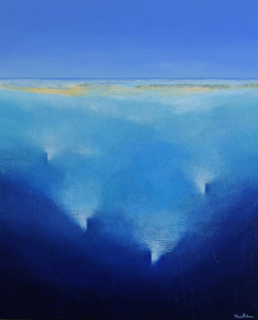 Peinture intitulée "Banc de sable de l'…" par Michele Guilloteau, Œuvre d'art originale, Acrylique