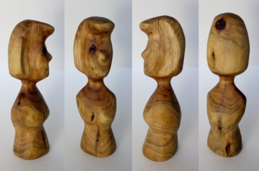 Sculpture titled "Eu choro" by Pedro Guimarães, Original Artwork, Wood