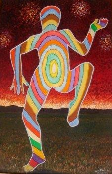 Painting titled "danse" by Guy Moigne, Original Artwork