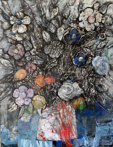 Картина под названием "Bouquet" - Геннадий Гирик, Подлинное произведение искусства, Масло