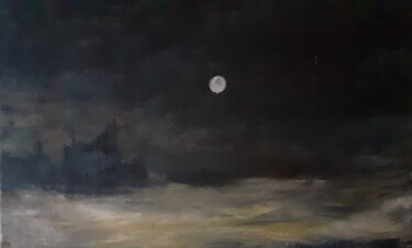 Peinture intitulée "Paysage marin" par Guizard, Œuvre d'art originale, Huile