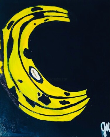 Painting titled "Banana" by Guizard, Original Artwork, Acrylic