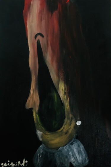 Painting titled "Gotham Clown" by Guizard, Original Artwork, Acrylic