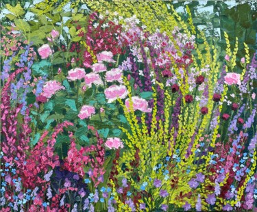 Garden Peinture intitulée "Garden" par Guley Yusifova, Œuvre d'art originale, Huile