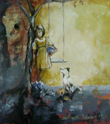 Ζωγραφική με τίτλο "elma ağacı" από Gülgün Işbilen, Αυθεντικά έργα τέχνης, Ακρυλικό