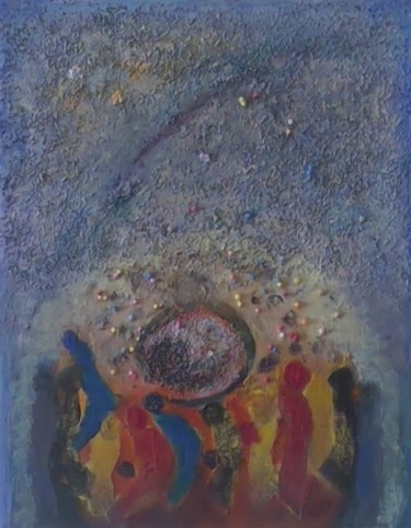 Painting titled "OneNess 4" by Gulnar G. Sacoor, Original Artwork, Acrylic