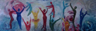 Painting titled "Dance of Life" by Gulnar G. Sacoor, Original Artwork, Acrylic