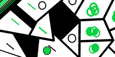 Grafika cyfrowa / sztuka generowana cyfrowo zatytułowany „Черное и зеленое” autorstwa Gulnaz Ars., Oryginalna praca, 2D prac…
