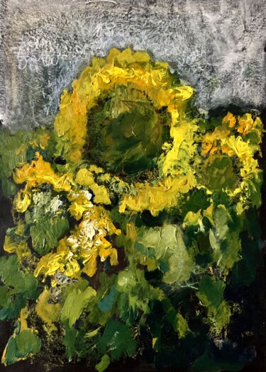 Painting titled "Sunflowers" by Gulsum Tokbayeva, Original Artwork, Oil