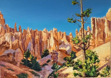 Painting titled "Bryce Canyon Nation…" by Gunta Medniece, Original Artwork, Oil