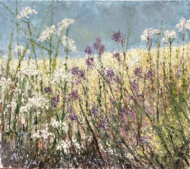 Painting titled "Kerbel und Distel" by Günther Mika, Original Artwork, Oil